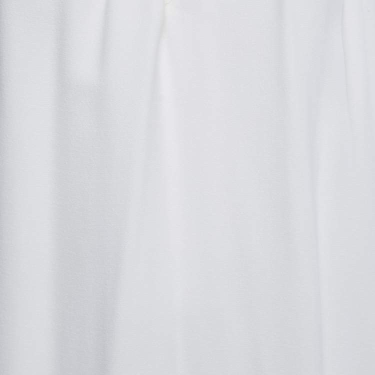 Pre Owned Emilio Pucci White Crepe Chain Halter Neck Mini Dress S 