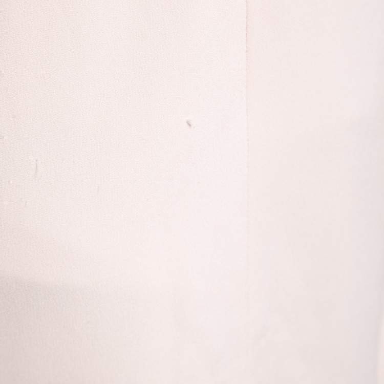 Pre Owned Emilio Pucci Pale Pink Long Sleeve Ruffle Hem Midi Dress M