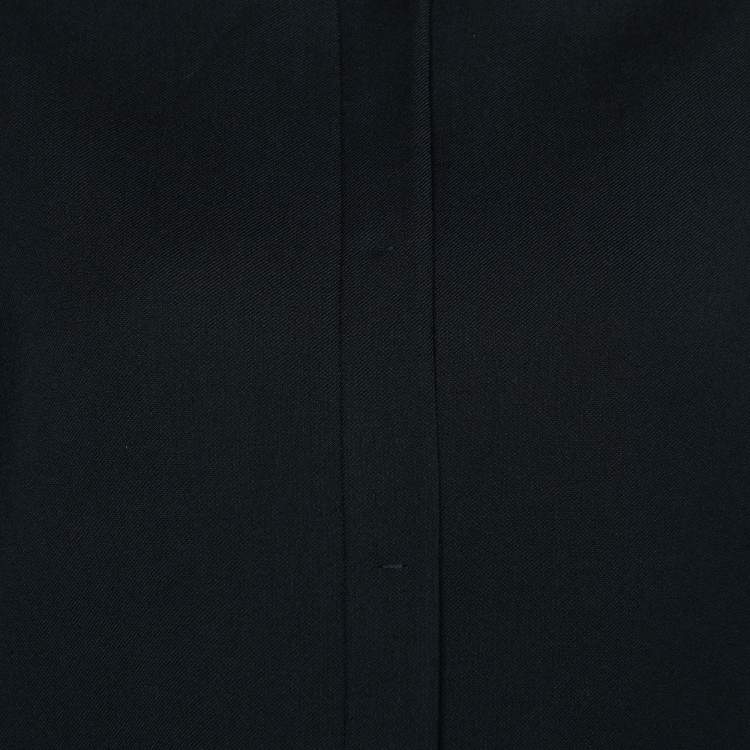Pre Owned Emilio Pucci Black Wool & Silk Collarless Jacket M