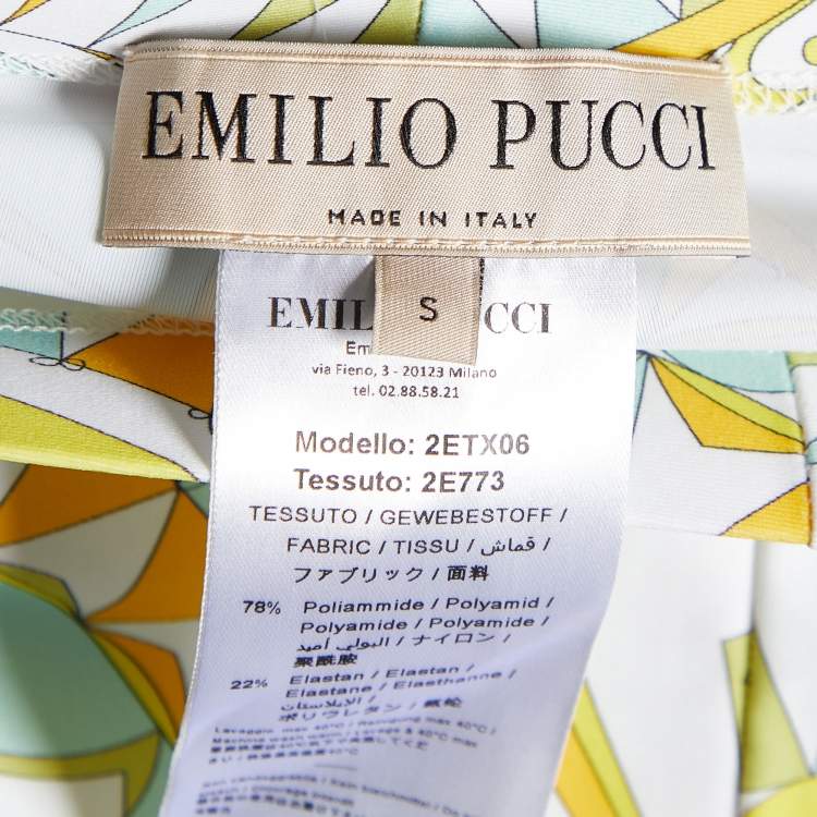 Pre Owned Emilio Pucci Multicolor Printed Jersey Leggings S