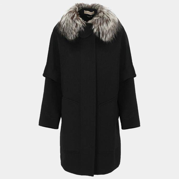 Emilio Pucci Women s Wool Single Breasted Coat Black S Emilio