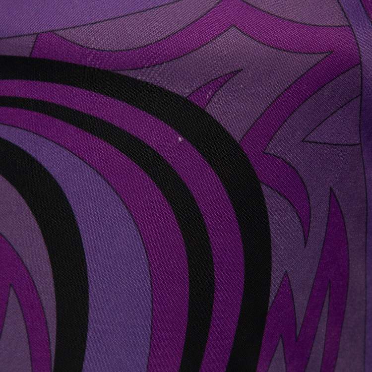 Pre Owned Emilio Pucci Multicolor Print Jersey Long Sleeve Dress M