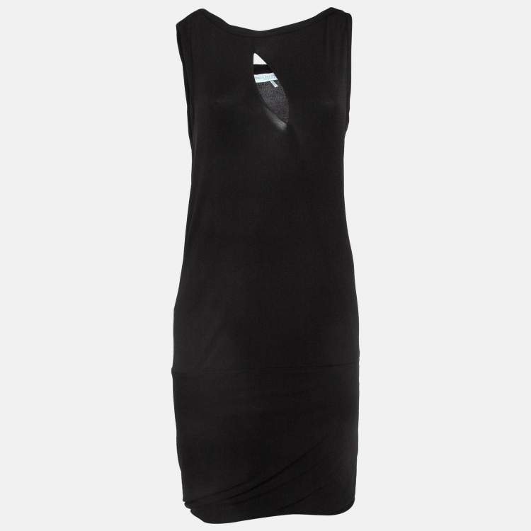 Pre Owned Emilio Pucci Firenze Black Silk Jersey Mini Dress M