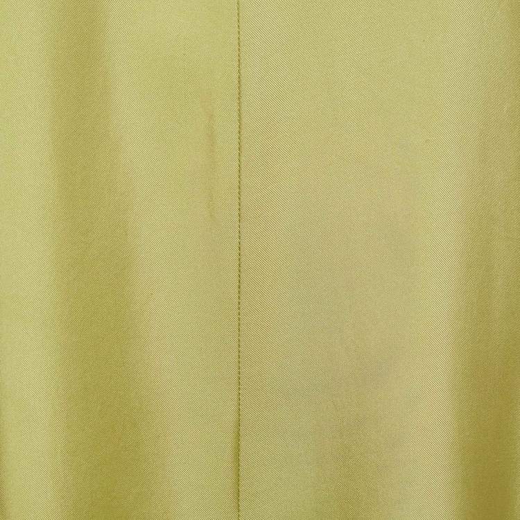 Pre Owned Emilio Pucci Green Printed Silk Wide Leg Jumpsuit One Size