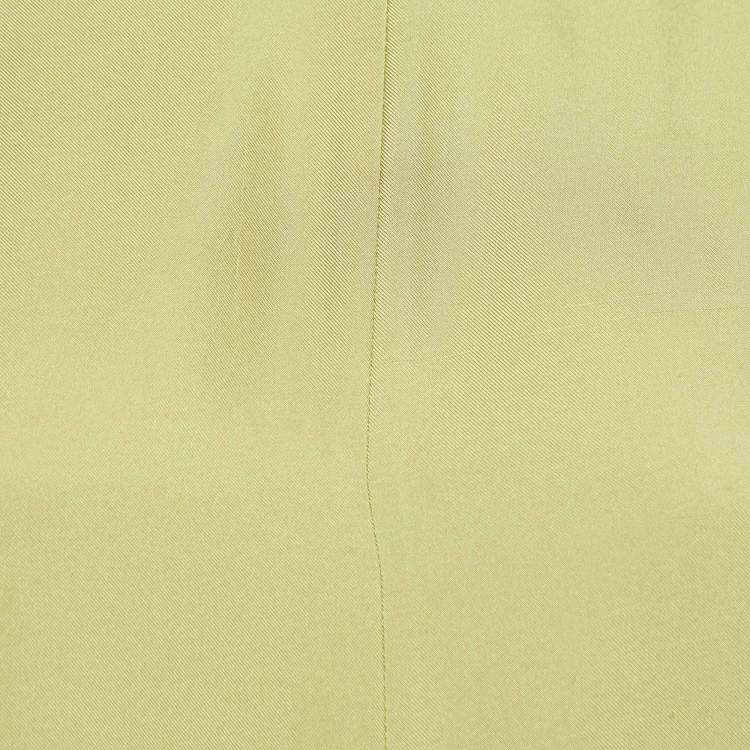 Pre Owned Emilio Pucci Green Printed Silk Wide Leg Jumpsuit One Size