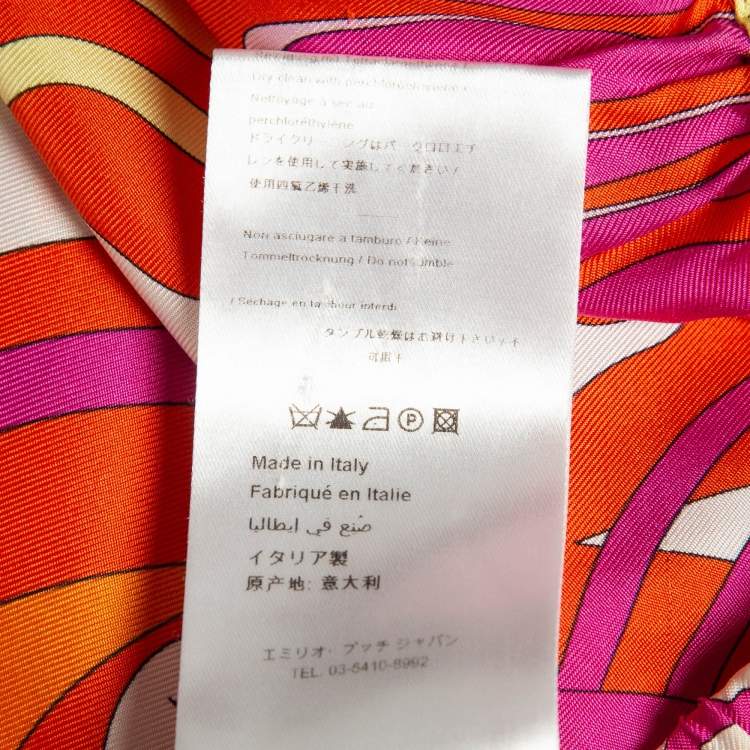 Pre Owned Emilio Pucci Multicolor Printed Silk Shorts S