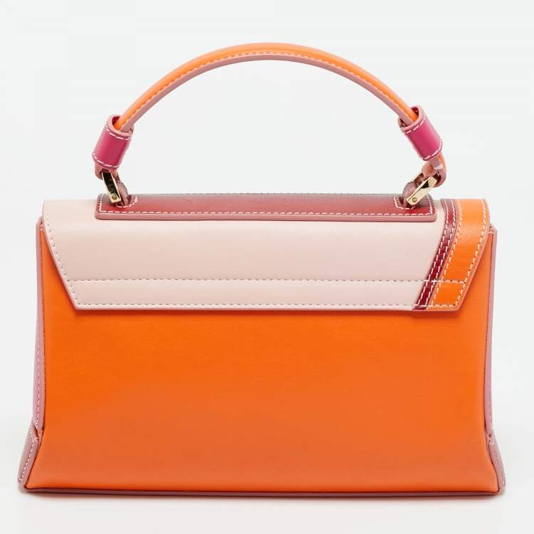 Pre Owned Emilio Pucci Pilot Mini Multicolor Leather Top Handle Bag