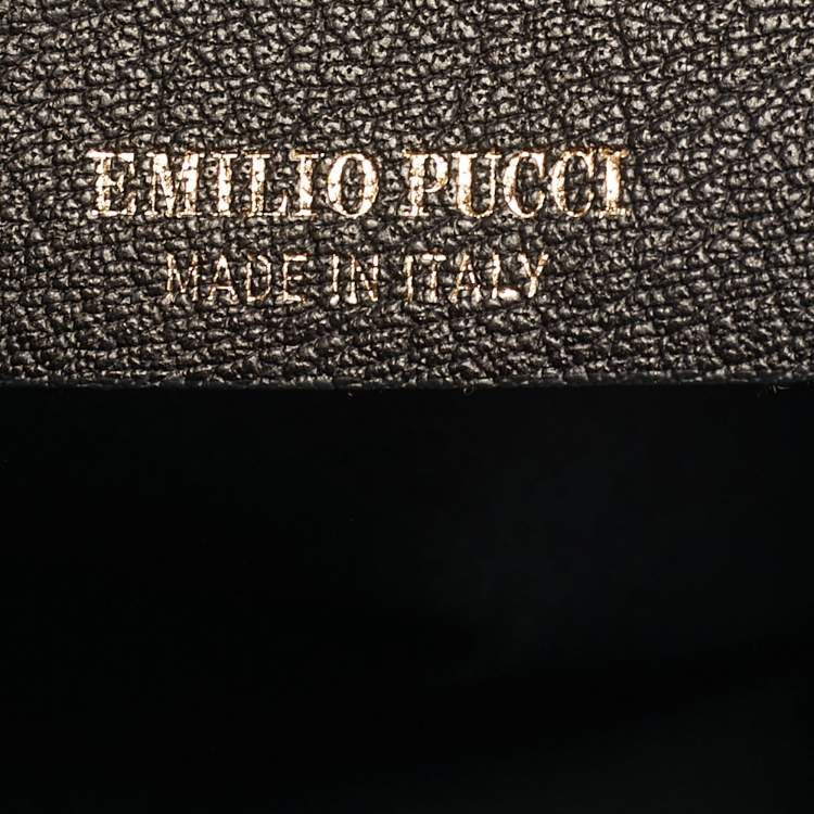 Pre Owned Emilio Pucci Multicolor Printed Canvas Beach Bag