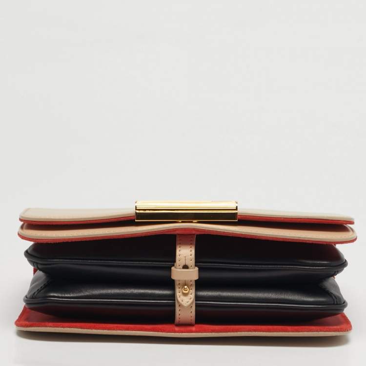 Pre Owned حقيبة كتف إيميليو بوتشي نيوتن جلد بيج