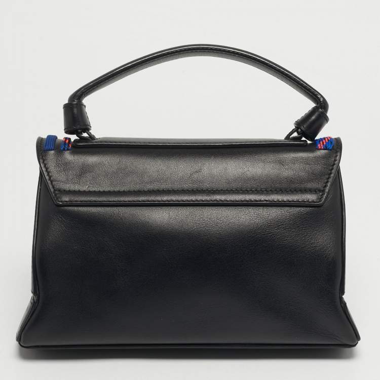 Pre Owned Emilio Pucci Multicolor Woven Fabric and Leather Top Handle Bag