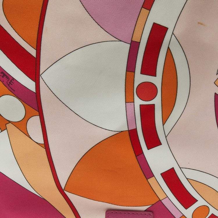 Pre Owned Emilio Pucci Rope Multicolor Printed Fabric Drawstring Backpack