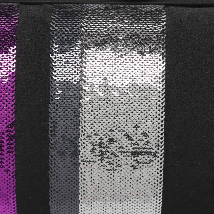 مملوكة مسبقًا Emilio Pucci Multicolor Stripe Satin and Sequins Clutch