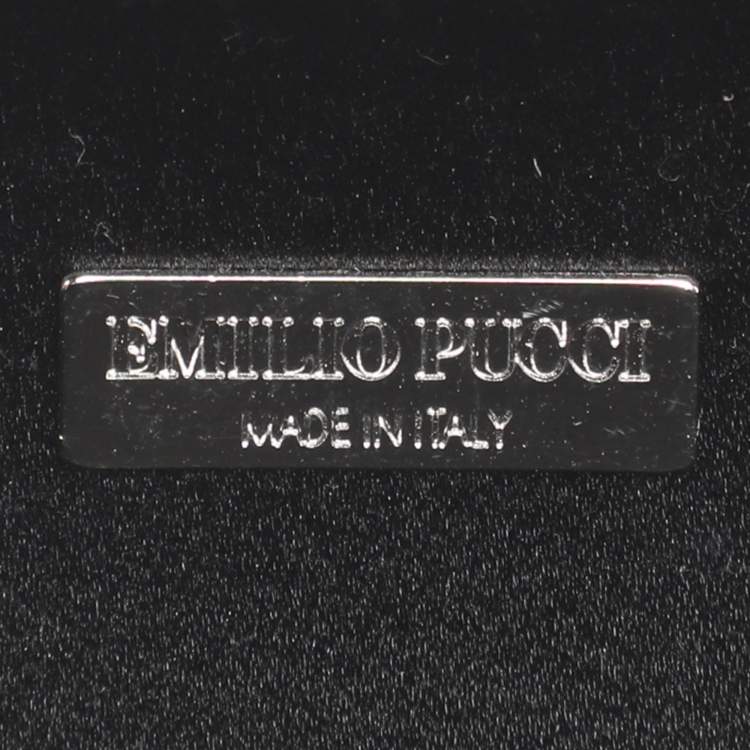 مملوكة مسبقًا Emilio Pucci Multicolor Stripe Satin and Sequins Clutch