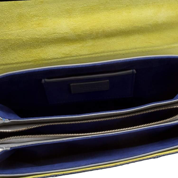 Pre Owned Emilio Pucci Dark Blue Snake Skin Leather Newton Shoulder Bag