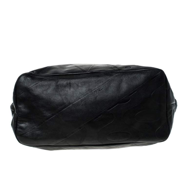 Pre Owned Emilio Pucci Black Leather Shopper Tote 