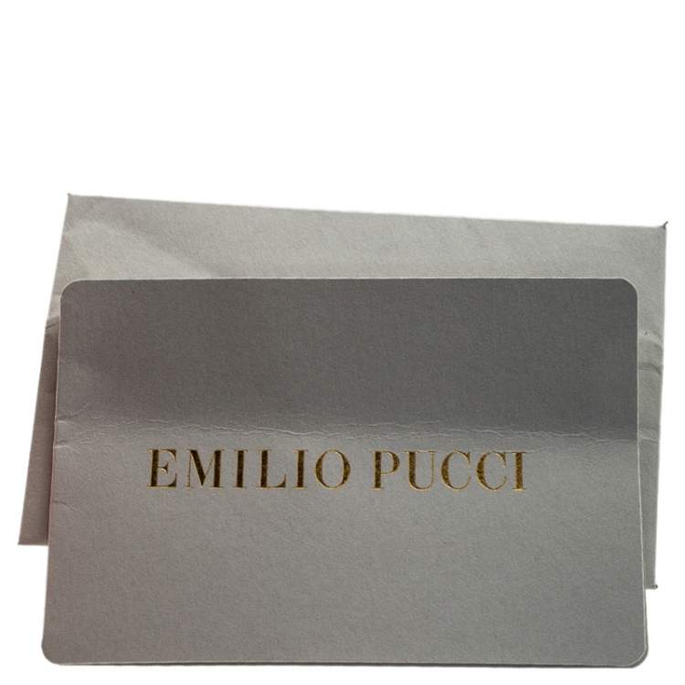 Pre Owned Emilio Pucci Black Fabric Fringe Macrame Shoulder Bag