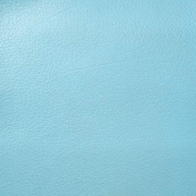 Pre Owned Emilio Pucci Light Blue Leather Newton Chain Shoulder Bag