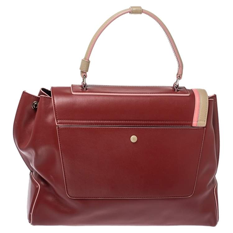 Pre Owned Emilio Pucci Tri Color Leather Pilot Top Handle Bag