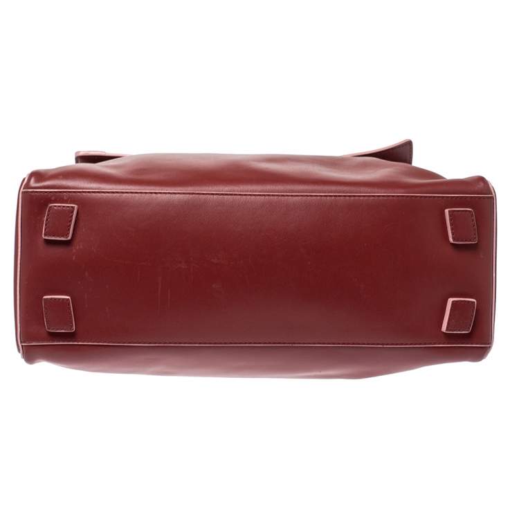 Pre Owned Emilio Pucci Tri Color Leather Pilot Top Handle Bag