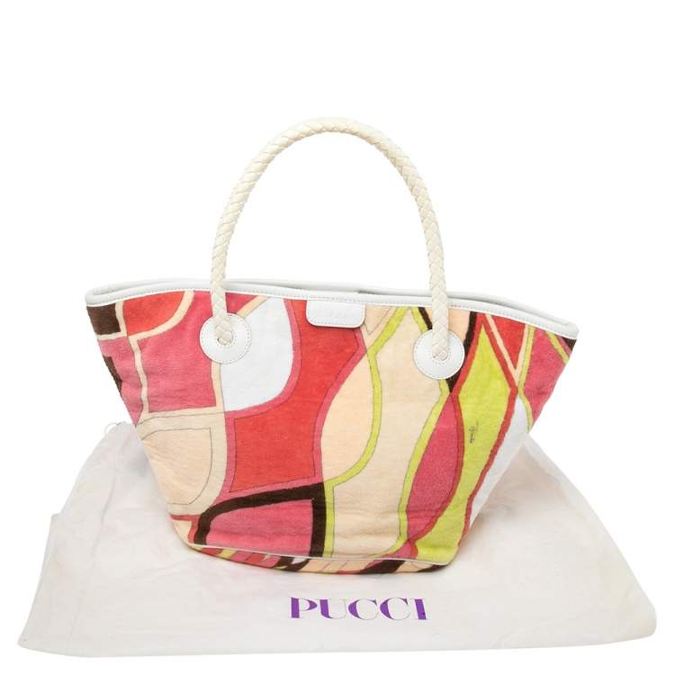 Pre Owned Emilio Pucci Multicolor Velvet Tote