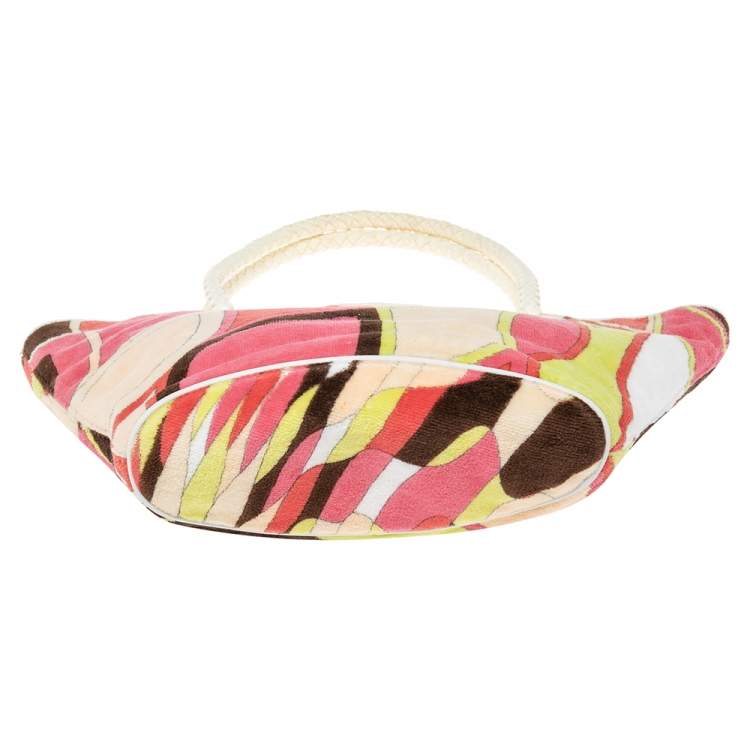 Pre Owned Emilio Pucci Multicolor Velvet Tote