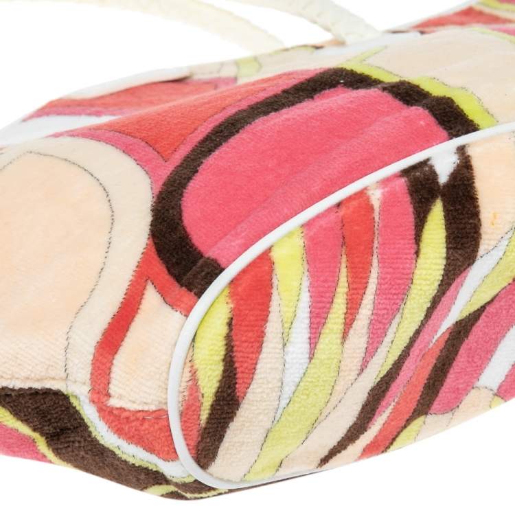 Pre Owned Emilio Pucci Multicolor Velvet Tote