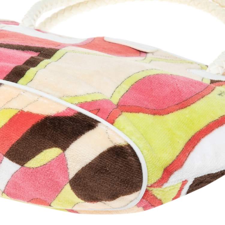 Pre Owned Emilio Pucci Multicolor Velvet Tote