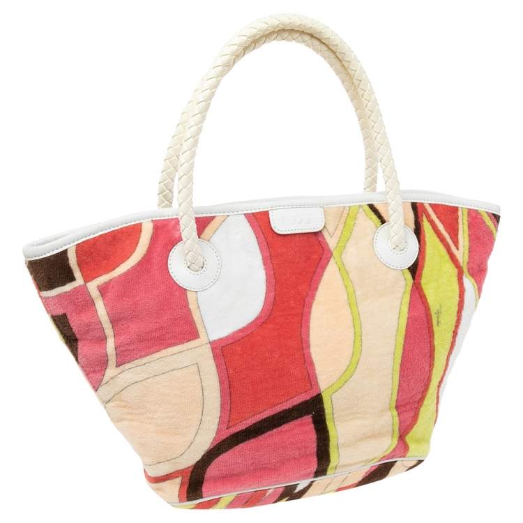 Pre Owned Emilio Pucci Multicolor Velvet Tote