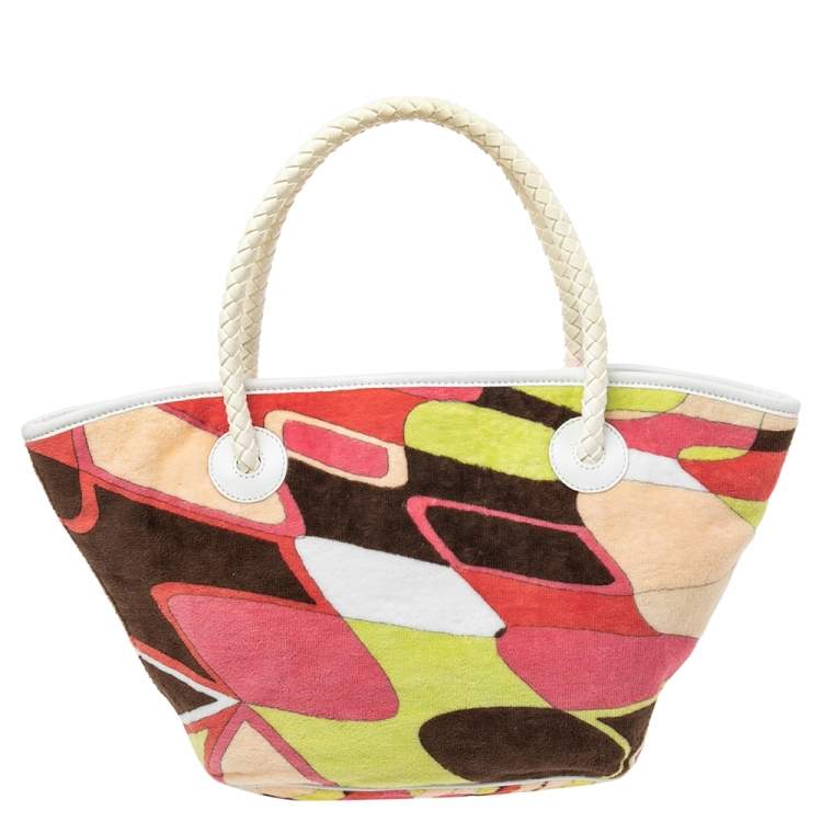Pre Owned Emilio Pucci Multicolor Velvet Tote