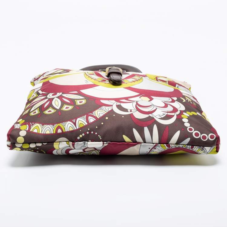 Pre Owned Emilio Pucci Multicolor Nylon Shopper Tote