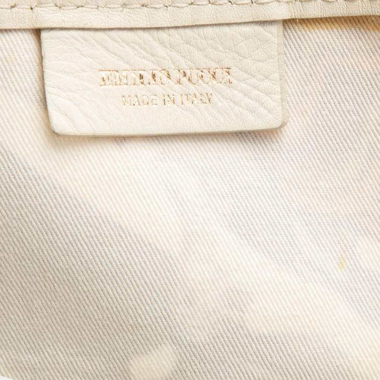 Pre Owned Emilio Pucci Multicolor Printed Nylon and Leather Tote