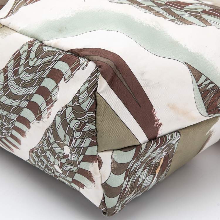 Pre Owned Emilio Pucci Multicolor Printed Nylon and Leather Tote