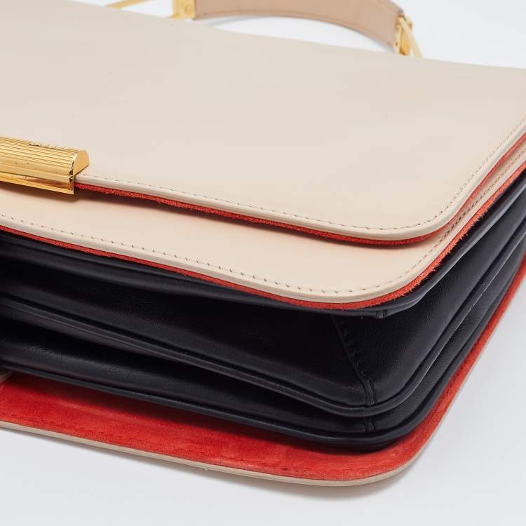 Pre Owned Emilio Pucci Beige Leather Flap Top Handle Bag