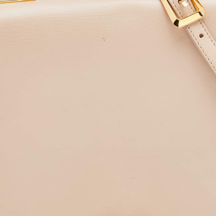 Pre Owned Emilio Pucci Beige Leather Flap Top Handle Bag