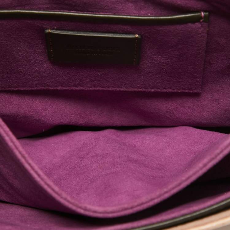 Pre Owned Emilio Pucci Brown Karung Leather Newton Shoulder Bag