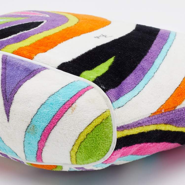 Pre Owned Emilio Pucci Multicolor Printed Velvet and Leather Hobo