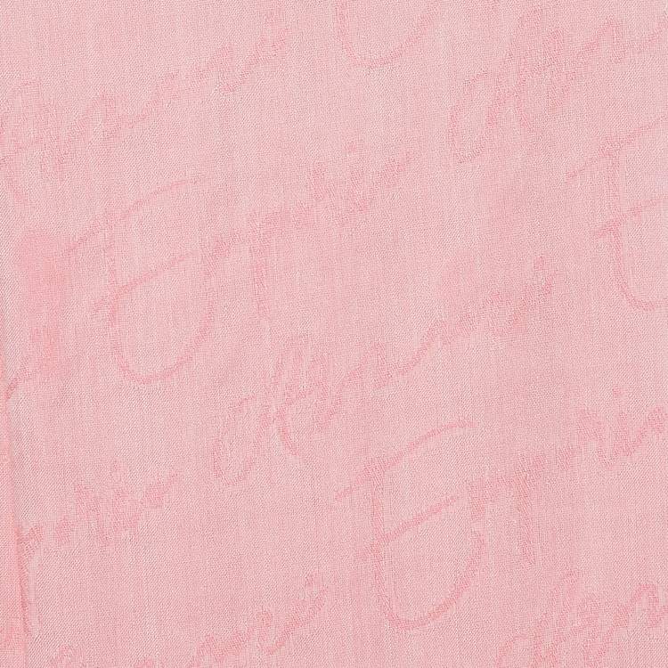Pre Owned Emporio Armani Pink/Beige Jacquard Modal Blend Stole
