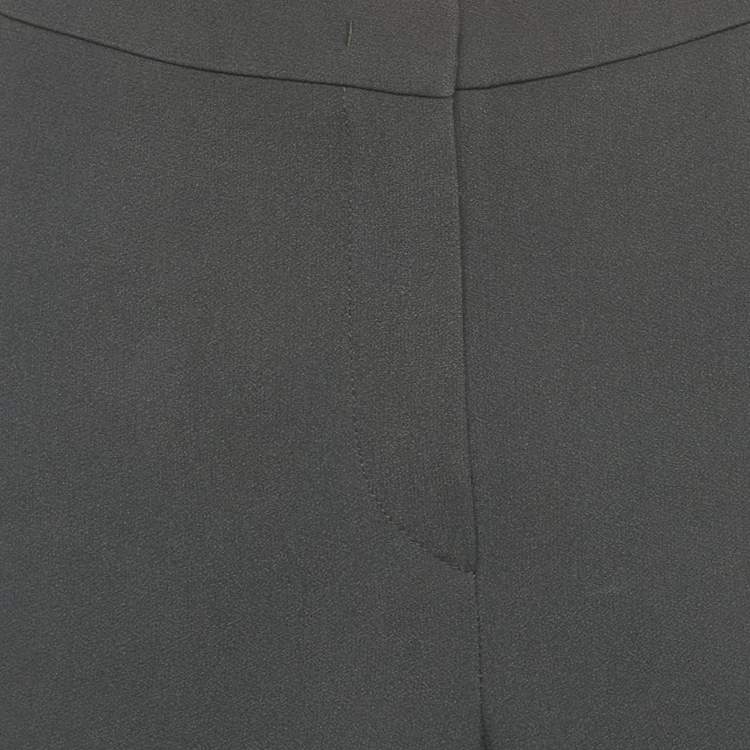 Pre Owned Emporio Armani Blue Crepe Trousers L