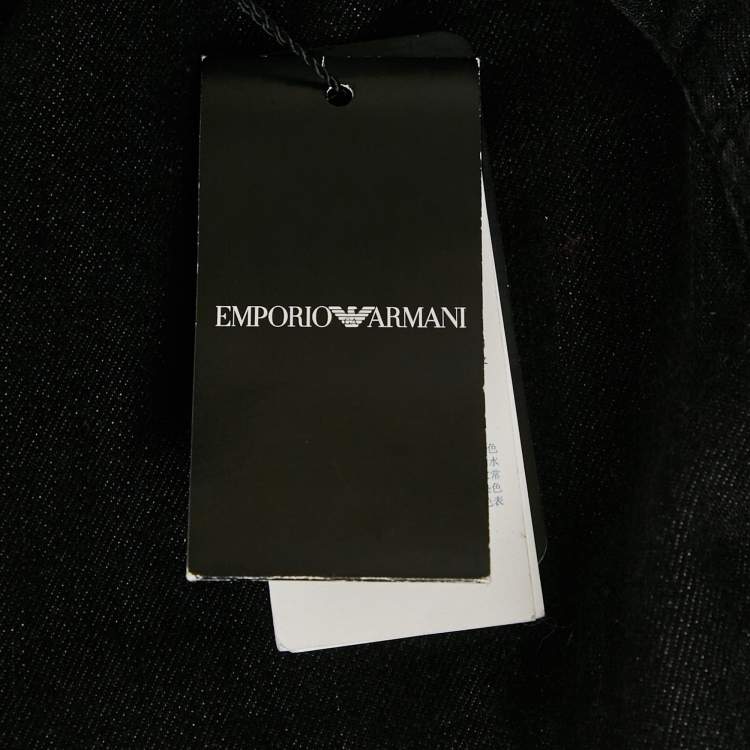 Pre Owned Emporio Armani Black Denim Skinny Jeans M/Waist 29"