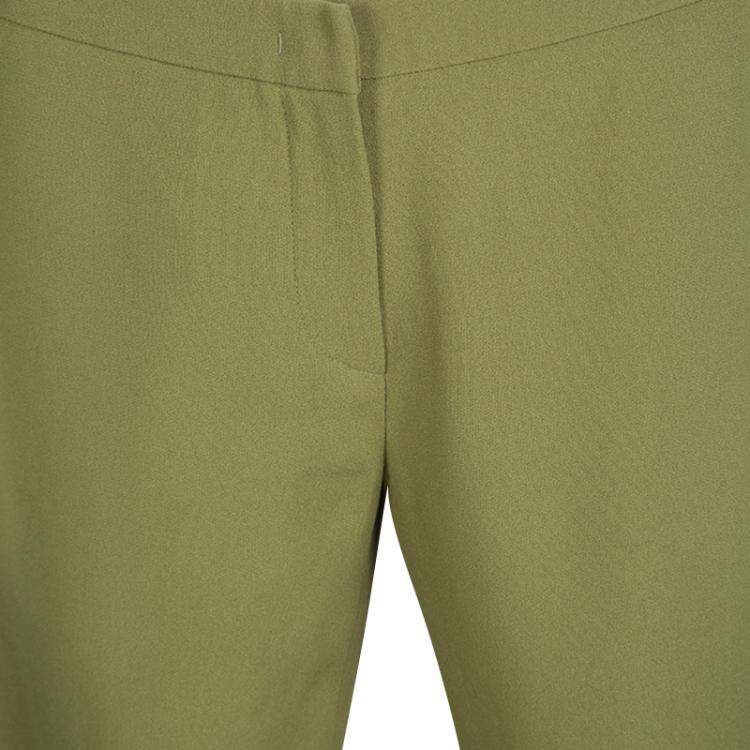 Pre Owned Emporio Armani Green Paneled Trousers M