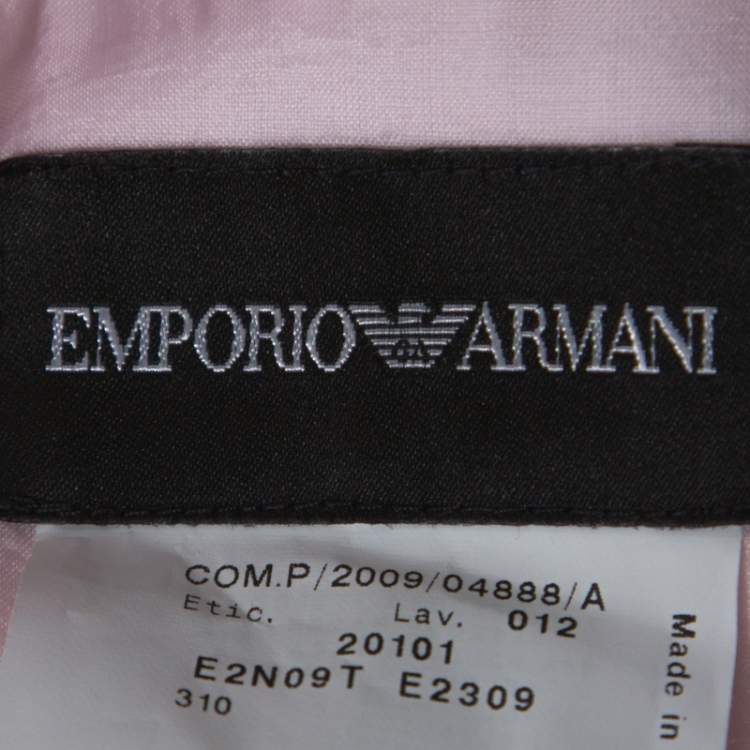 Pre Owned Emporio Armani Metallic Pink Short Flared Skirt M 