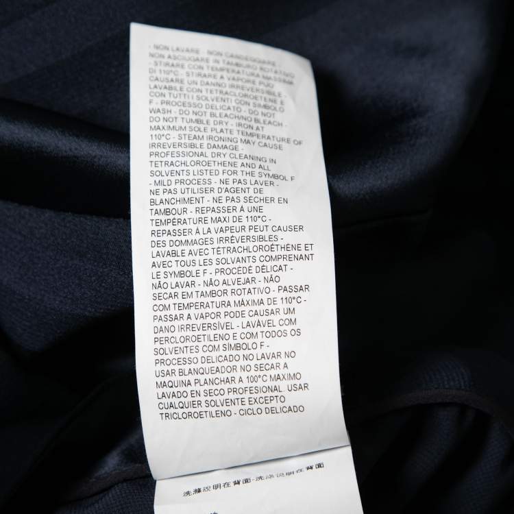 Pre Owned Emporio Armani Navy Blue Satin Short Skirt S