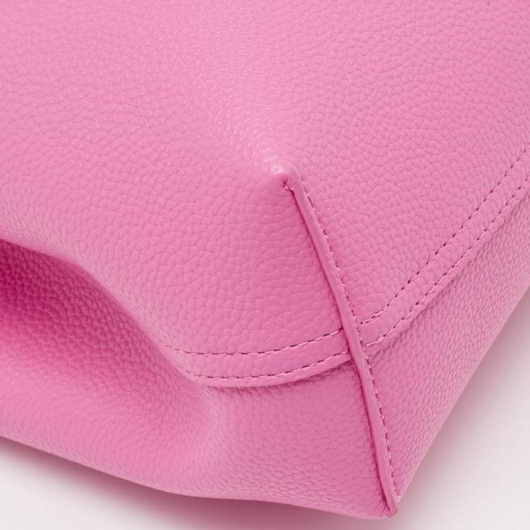 Pre Owned Emporio Armani Pink Leather Small MyEA Shopper Tote