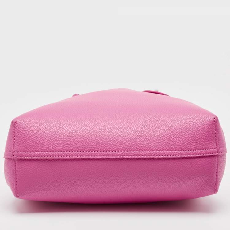 Pre Owned Emporio Armani Pink Leather Small MyEA Shopper Tote