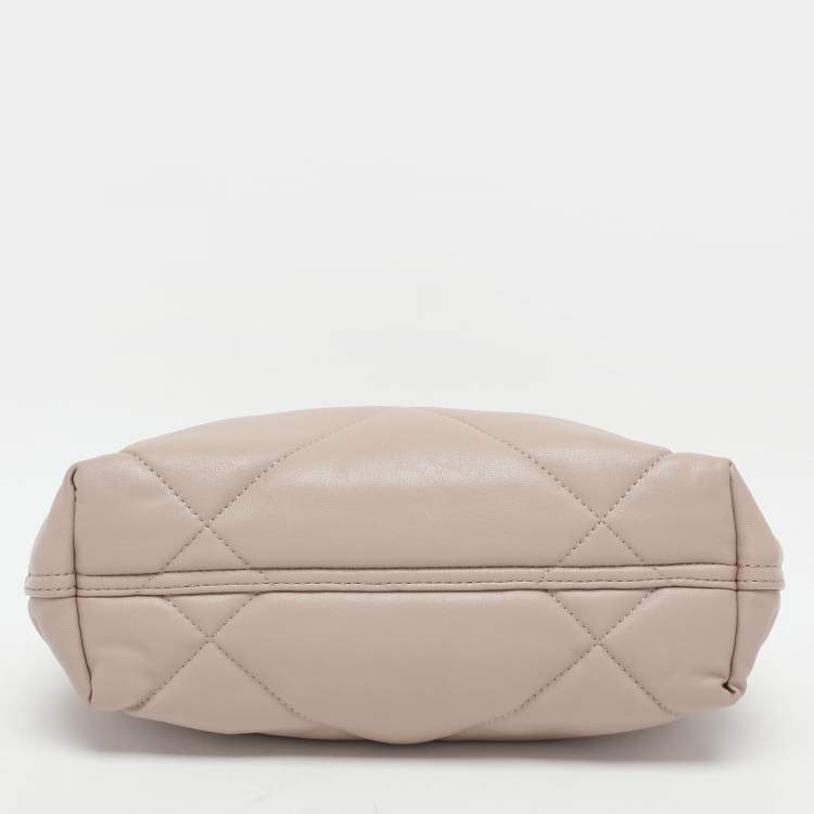 Pre Owned Emporio Armani Beige Quilted Leather MyEA Tote