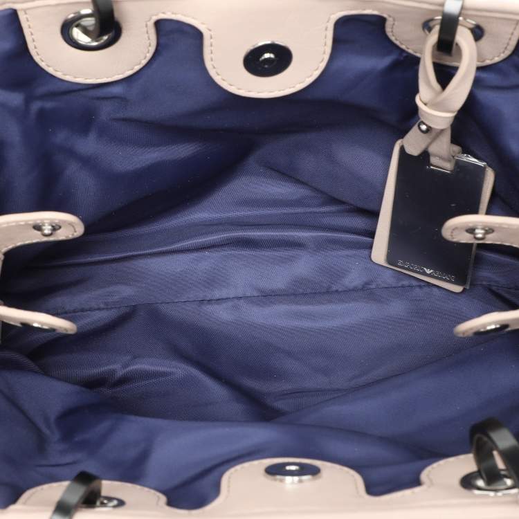 Pre Owned Emporio Armani Beige Quilted Leather MyEA Tote