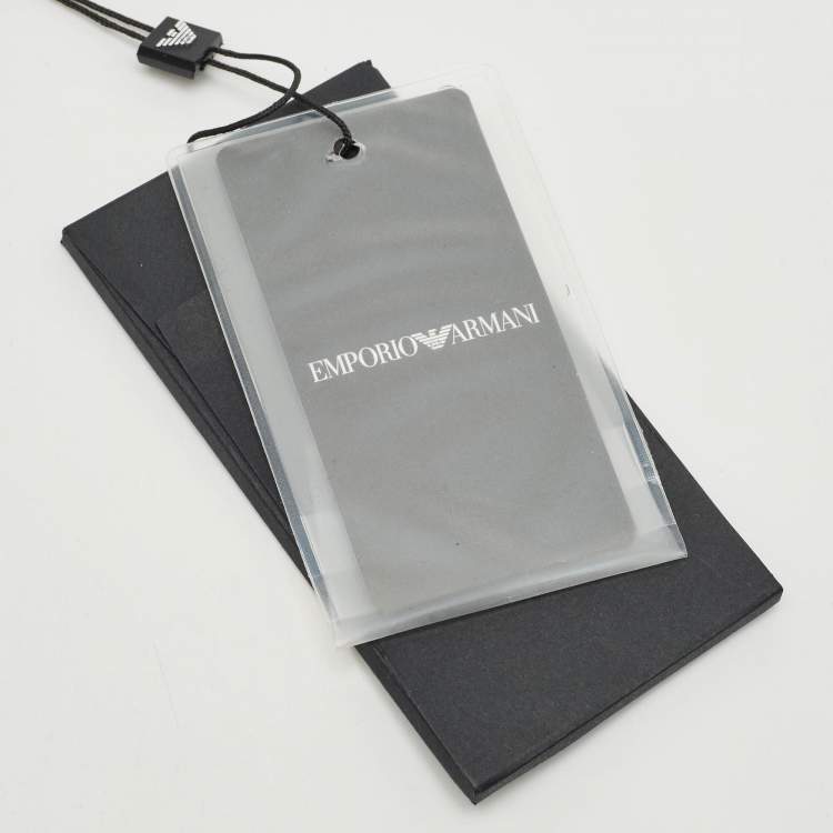 Pre Owned Emporio Armani Black Leather Mini Crossbody Bag