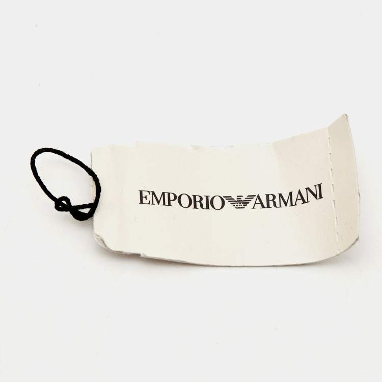 Pre Owned Emporio Armani White Crystal Two Tone Stainless Steel AR1926 Women's Wristwatch 32MM