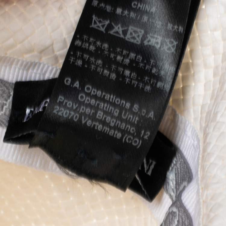 Pre Owned Emporio Armani White Paper Hat Size 57