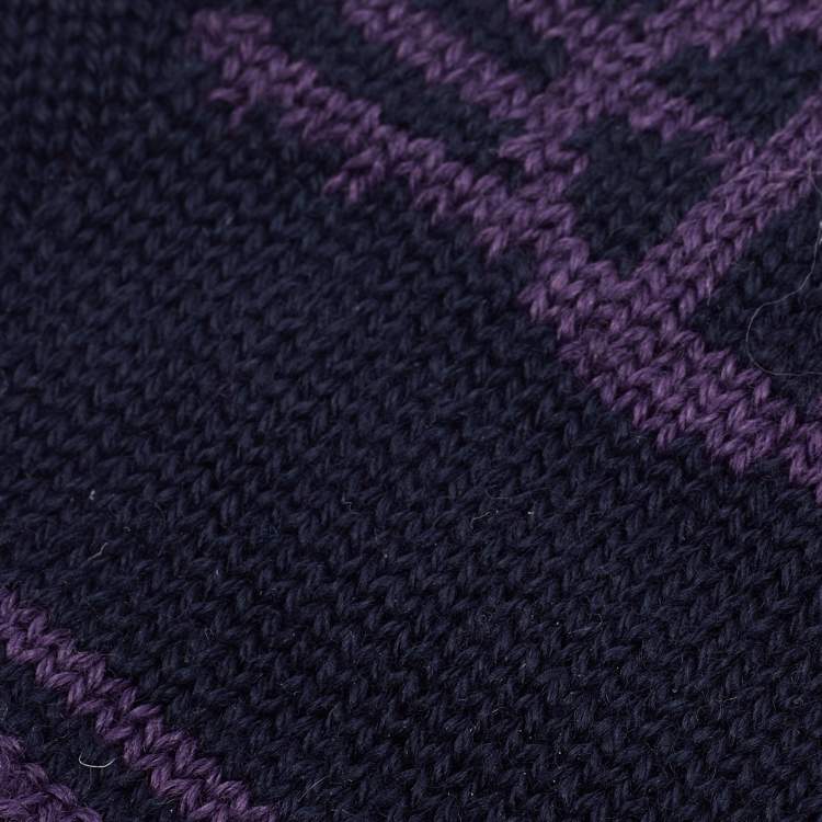 Pre Owned Emporio Armani Purple Wool Gloves S
